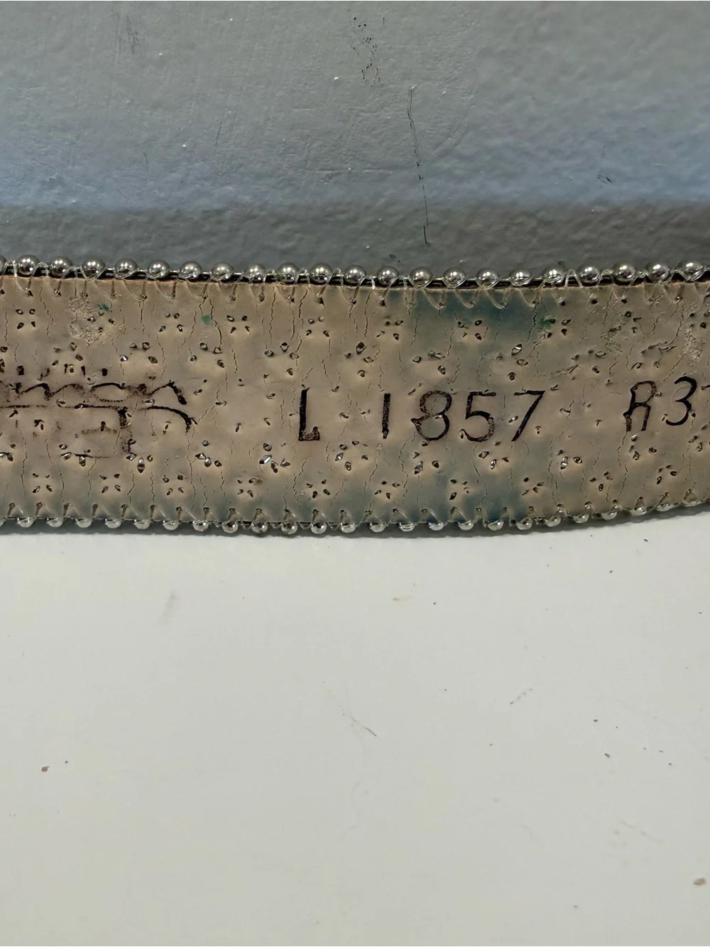B.B. Simon Bronze Italian Leather and Swarovski Crystal Belt - Women’s